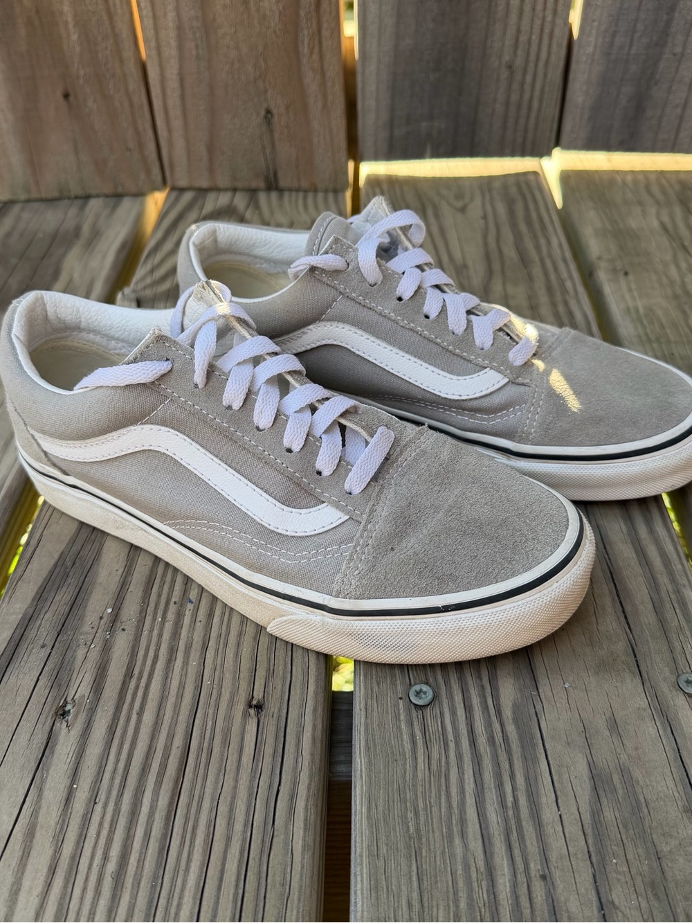 Vans Old Skool Gray Taupe Sneakers Women's 7.5 / Men's 6 Y2K Skater
